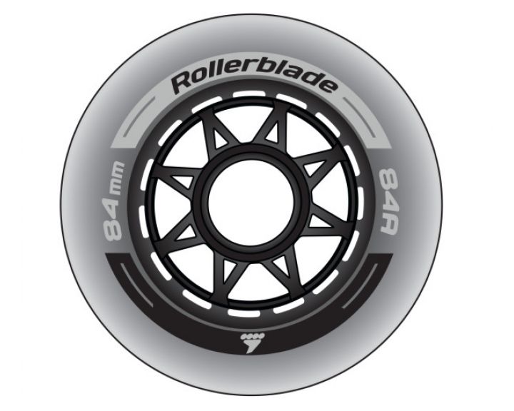 Rollerblade Wheels 84MM/84A XT (8PCS) - Clear