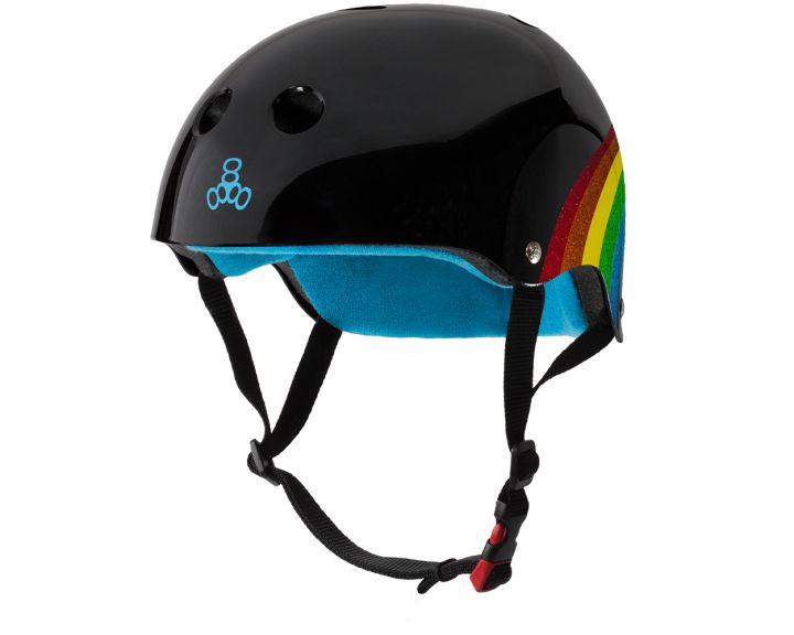 Triple 8 THE Certified Sweatsaver Helmet - Rainbow Sparkle Black 
