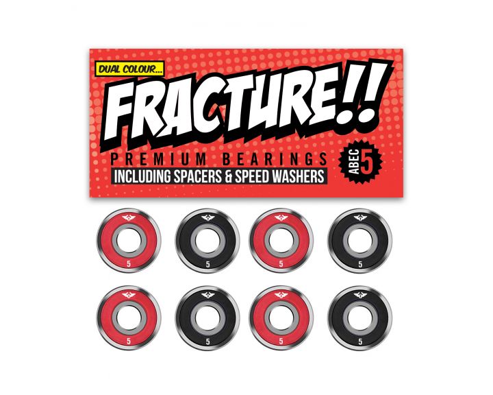 Fracture Bearings Premium ABEC 5 Red/Black