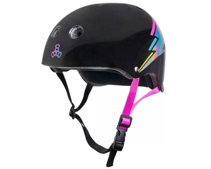 Triple 8 THE Certified Sweatsaver Helmet - Black Hologram