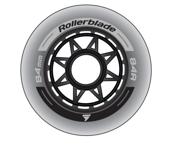 Rollerblade 84MM/84A WHEELS XT (8PCS) Clear