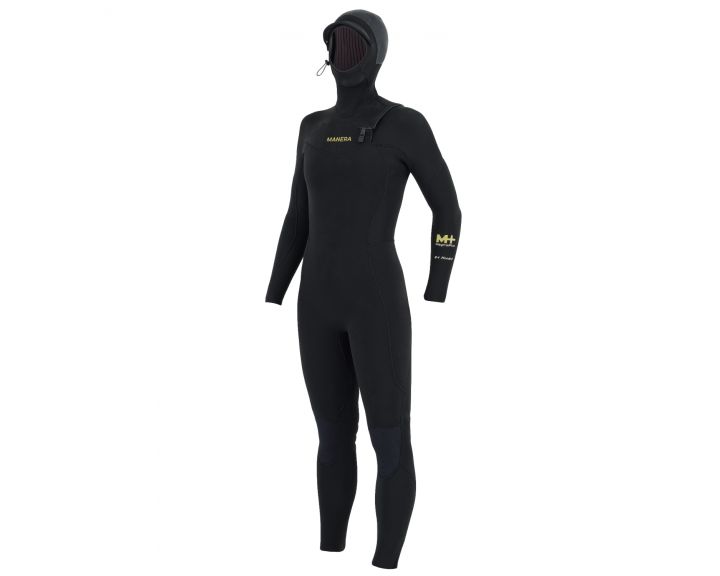 Manera Magma Womens Hooded Front Zip Wetsuit 6.4mm - Black