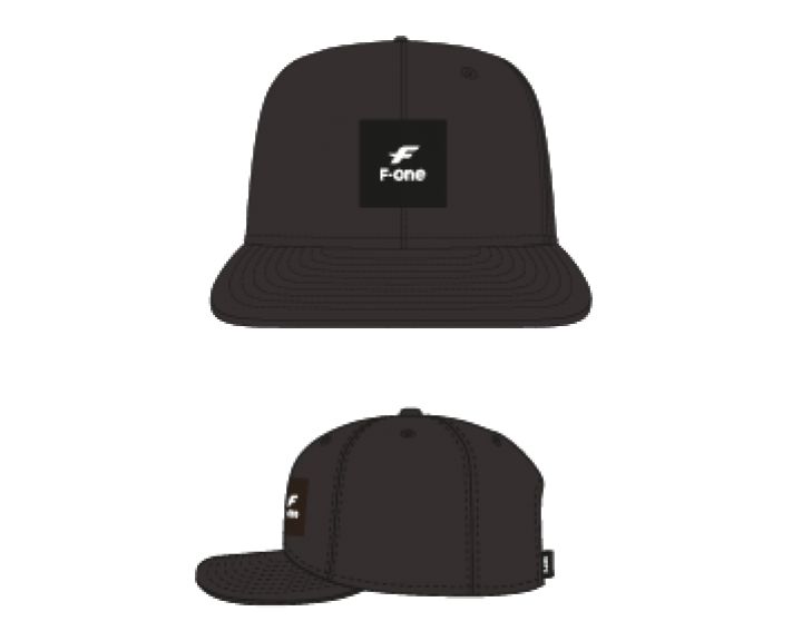 F-One Soft Cap with Flat Visor - Jet Black