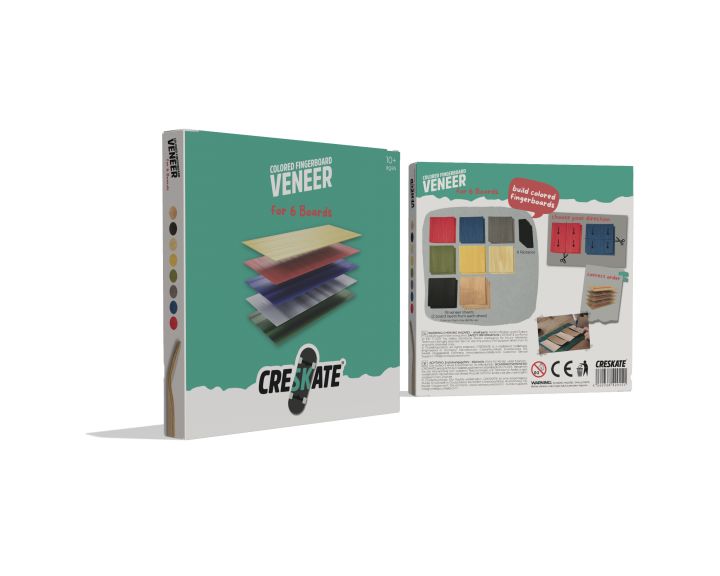 Creskate Fingerboard Coloured Veneer - 6 Boards