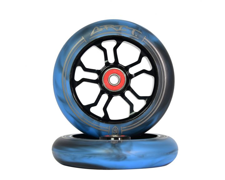 Grit Wheels 110mm Black/Blue-Black Swirl (Pair)