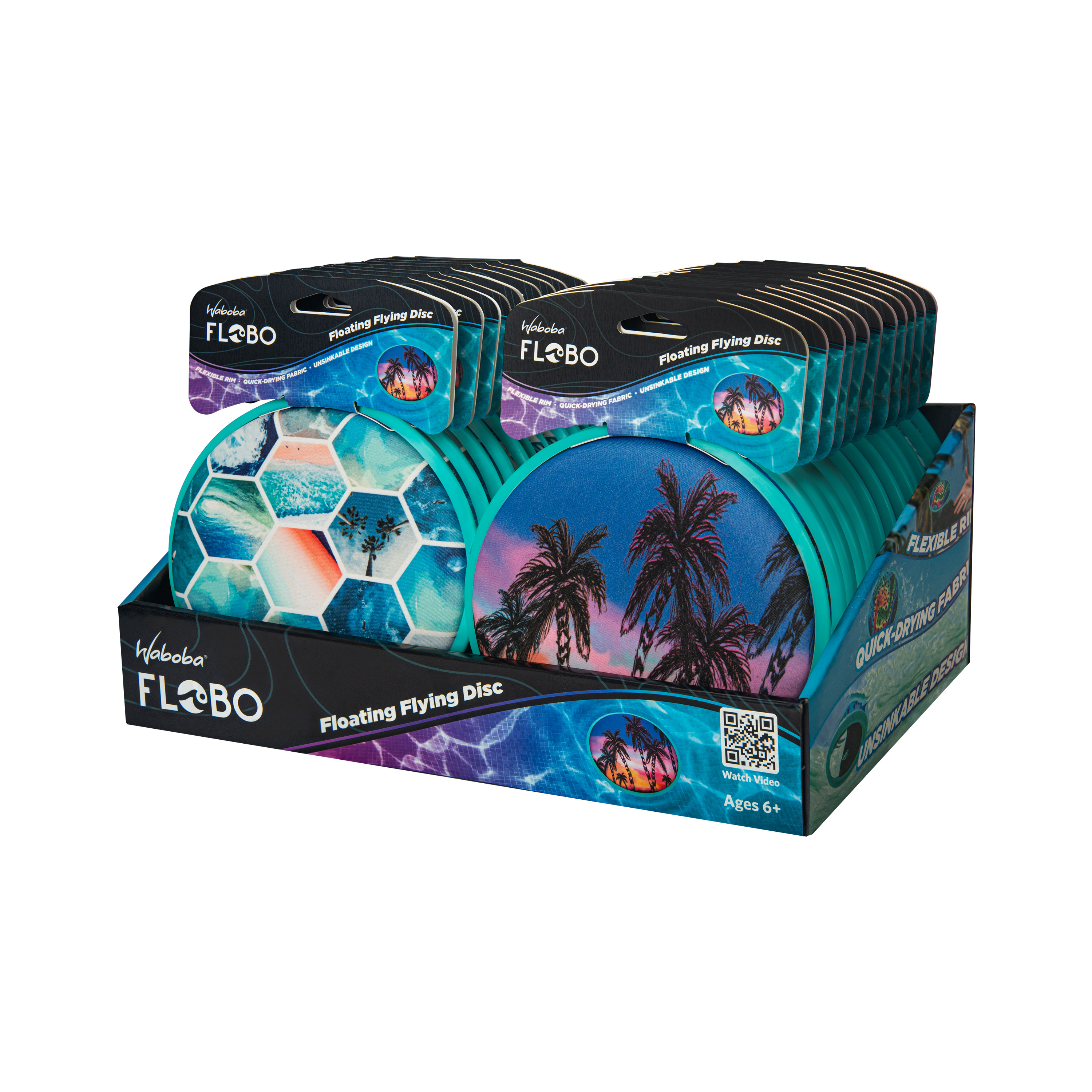 thumbnail image 2 of Waboba Flobo Water Frisbee - Psychedelic Flying Disc That Floats For Beach & Pool Fun 2 of 10