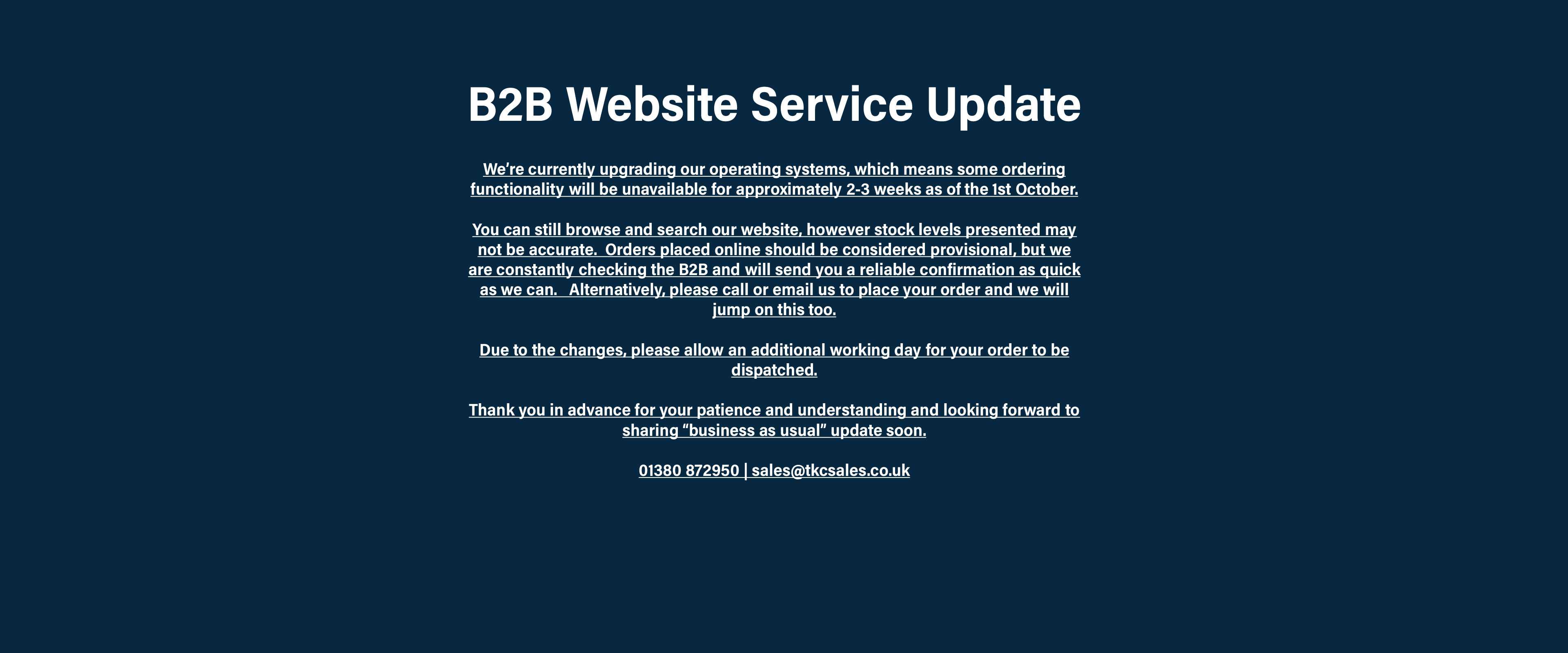 ERP Software Change Notification